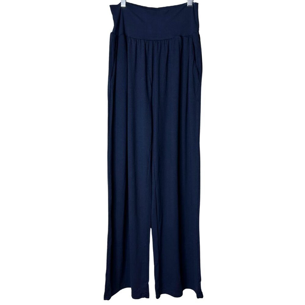 UEU Navy Wide Leg Loung Pants with Pockets | Size Medium